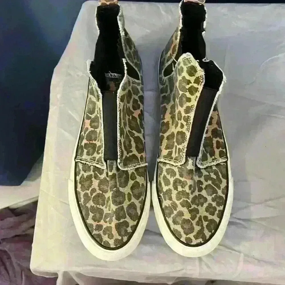 Gypsy Jazz Frankie Leopard Print Distressed Bootie